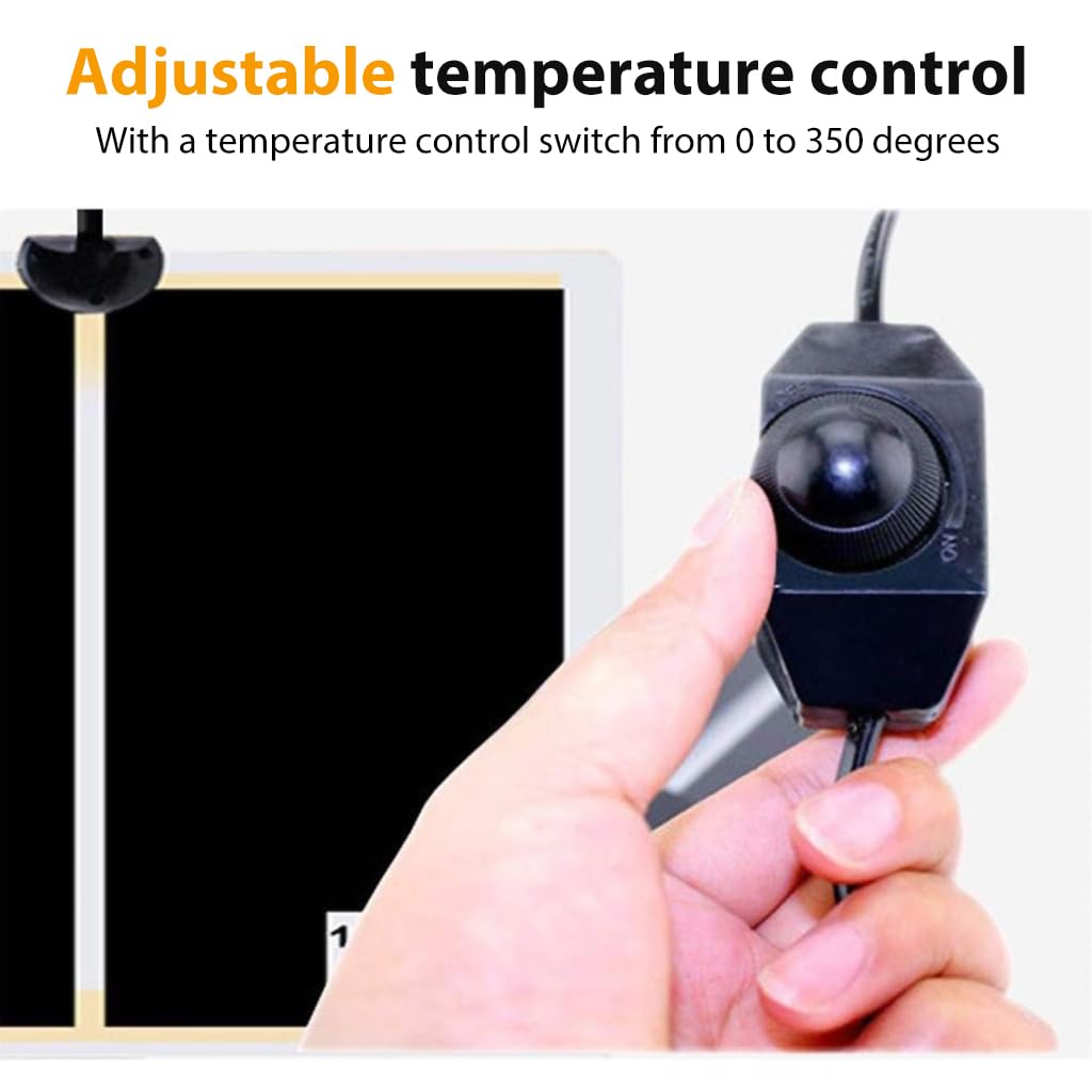 Qpets Reptile Heating Pad, 14W Pet Heater with Controller Reptile Heating Board, IPX7 Waterproof Crawler Pet Heating Pad Warm Board Best for Snakes, Lizards, Geckos, Tortoises (11x11 Inch) Qpets Reptile Heating Pad, 14W Pet Heater with Controller Reptile Heating Board, IPX7 Waterproof Crawler Pet Heating Pad Warm Board Best for Snakes, Lizards, Geckos, Tortoises (11x11 Inch)